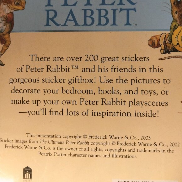 Beatrix Potter Peter Rabbit Sticker Gift Box 200 Sticker Frederick Warner Easter - Picture 3 of 5